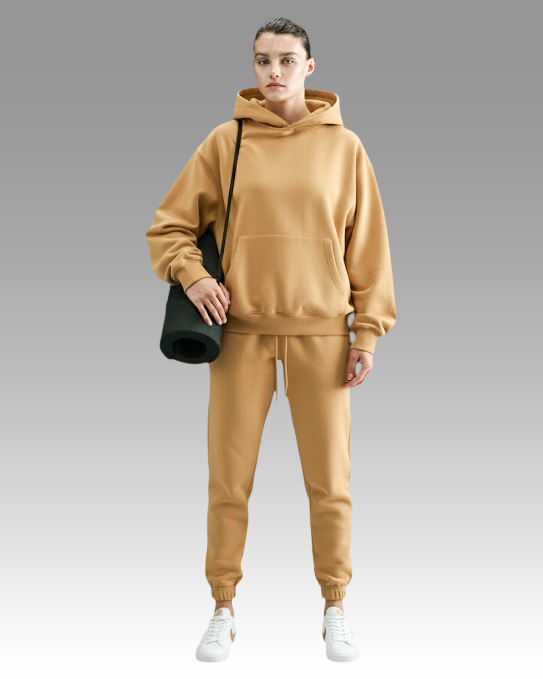 French Terry Hoodie - Camel