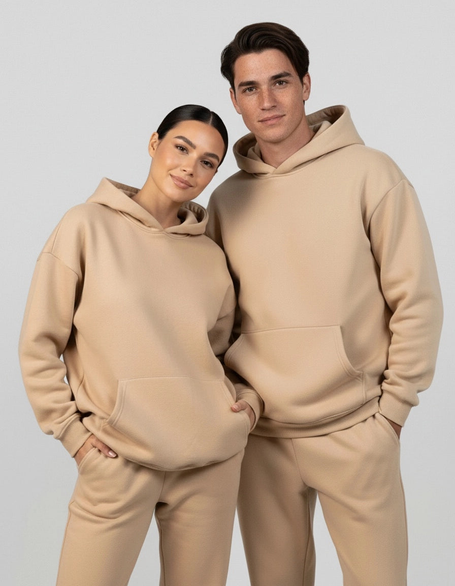 French Terry Hoodie - Khaki