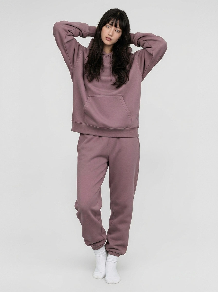 Women's Cotton Fleece Set - Shadow Purple