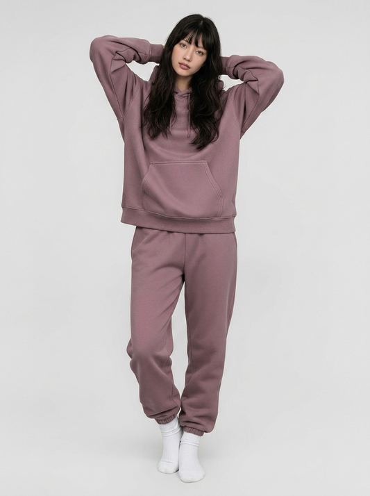 Women's Cotton Fleece Set - Shadow Purple