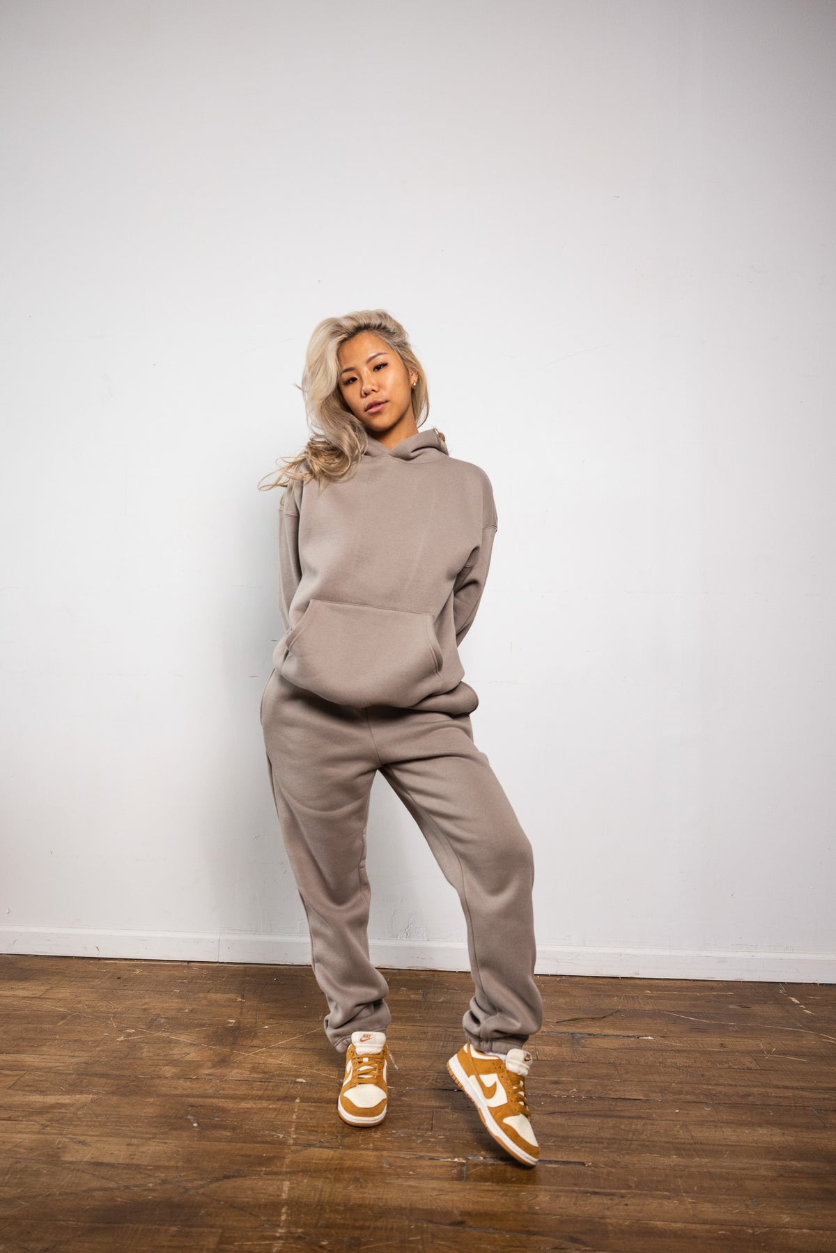 Women's Cotton Fleece Set - Khaki