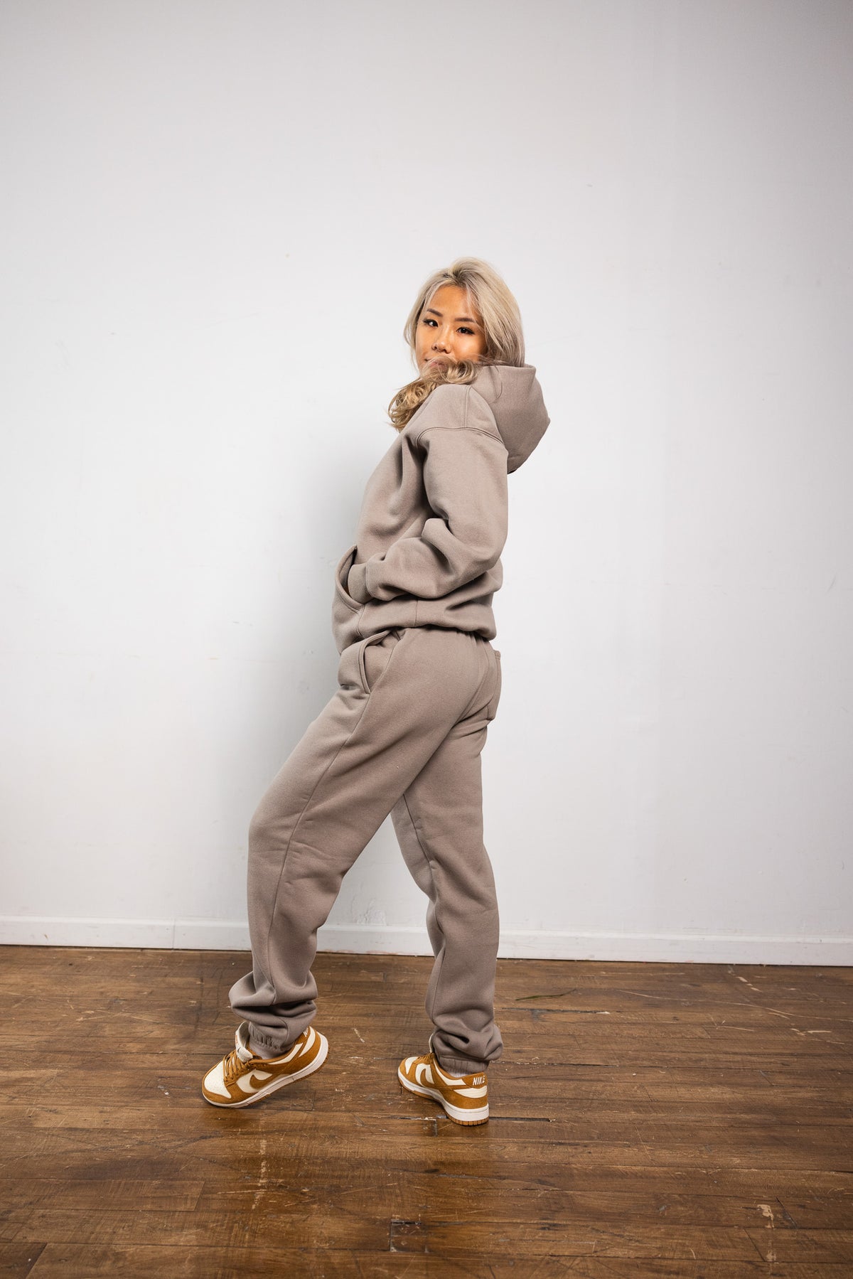 Women's Cotton Fleece Set - Khaki