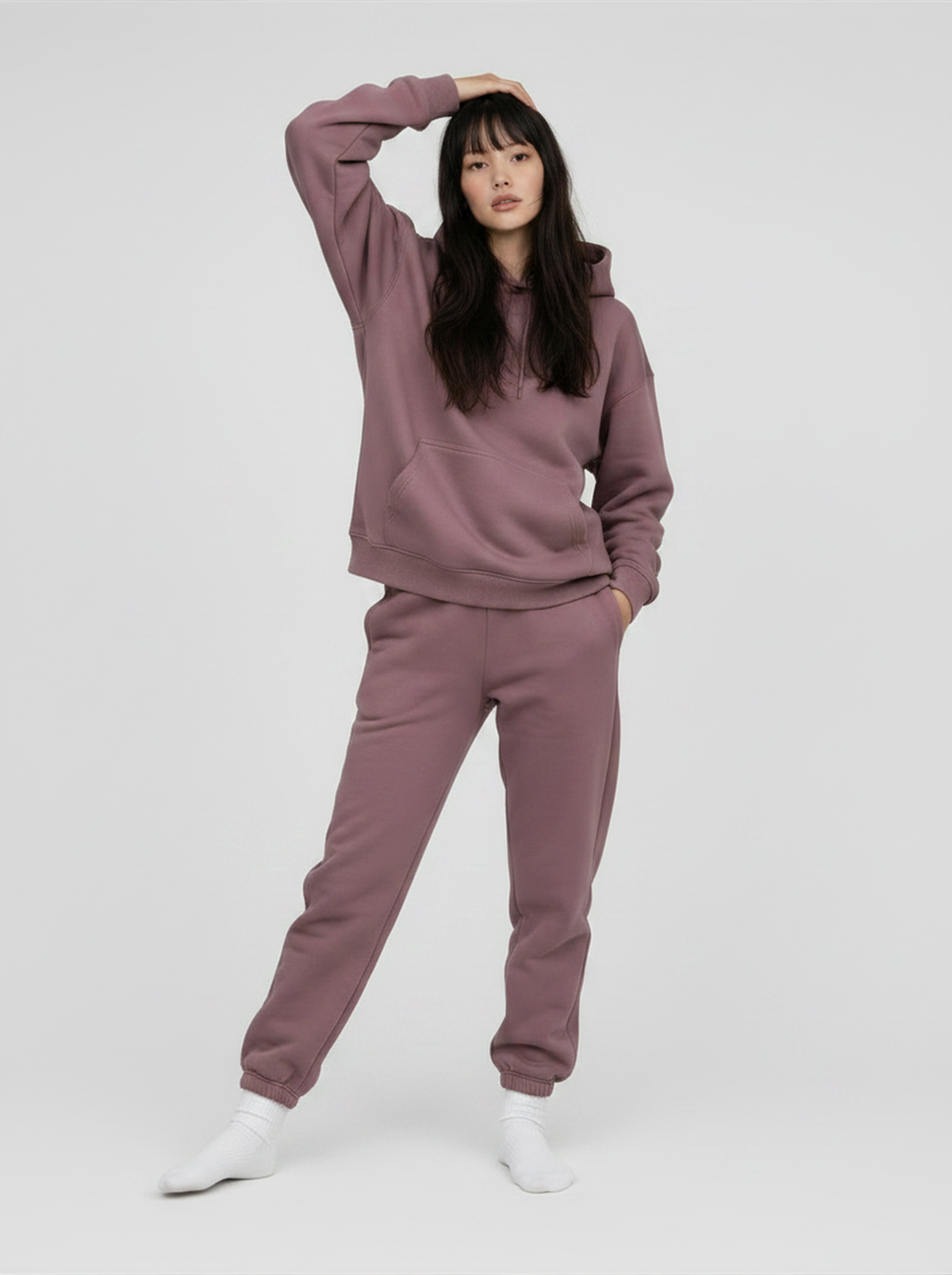 Women's Cotton Fleece Set - Shadow Purple