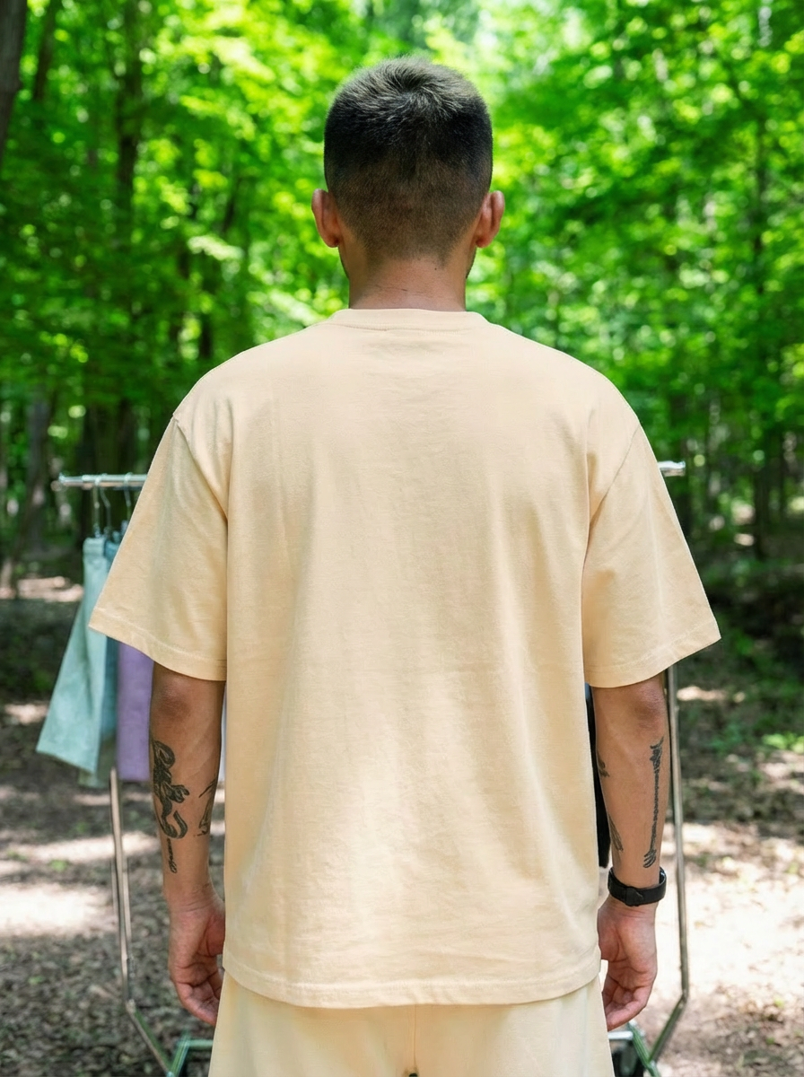 Canvas T Shirt - Butter Milk