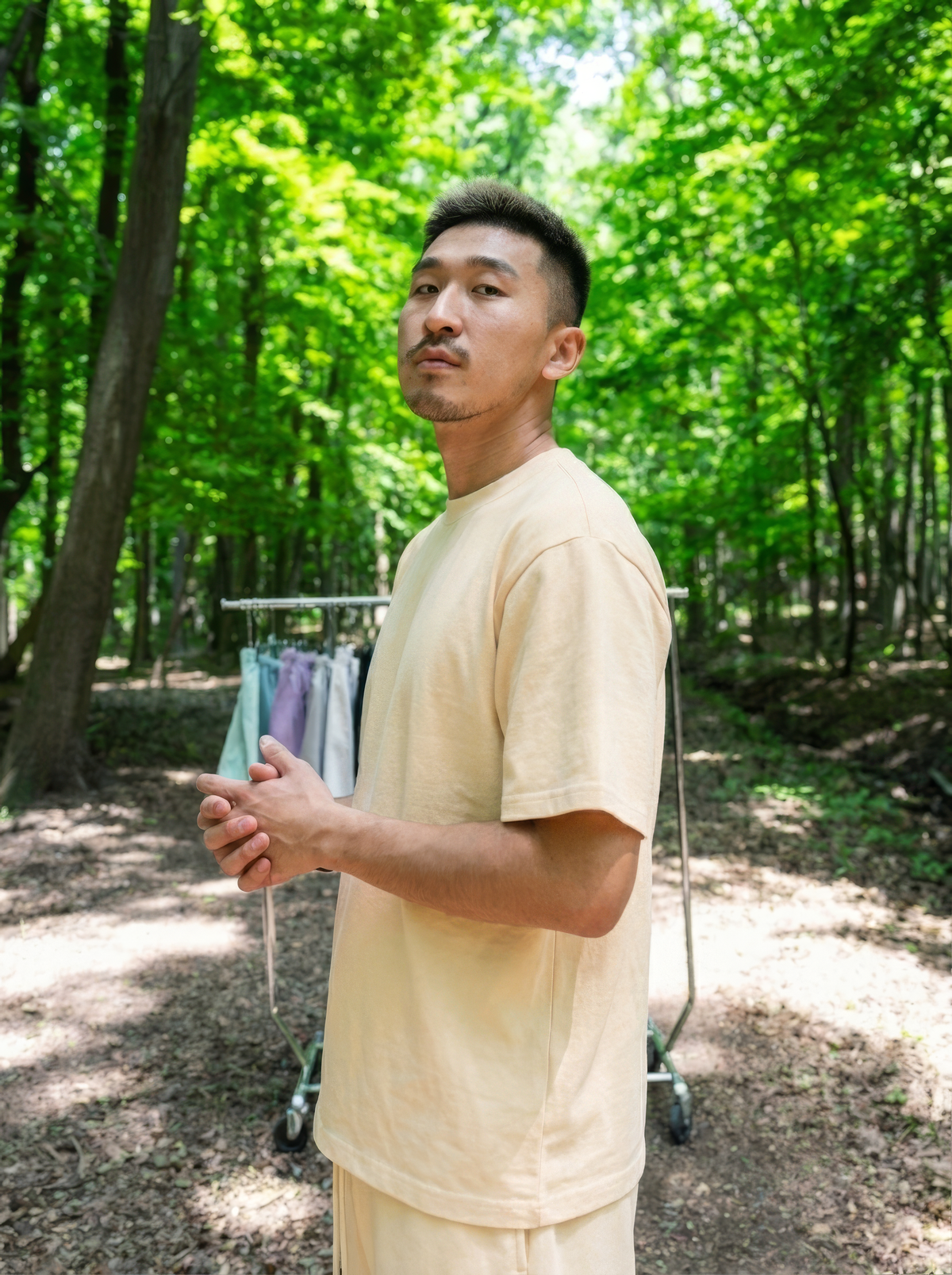 Canvas T Shirt - Butter Milk