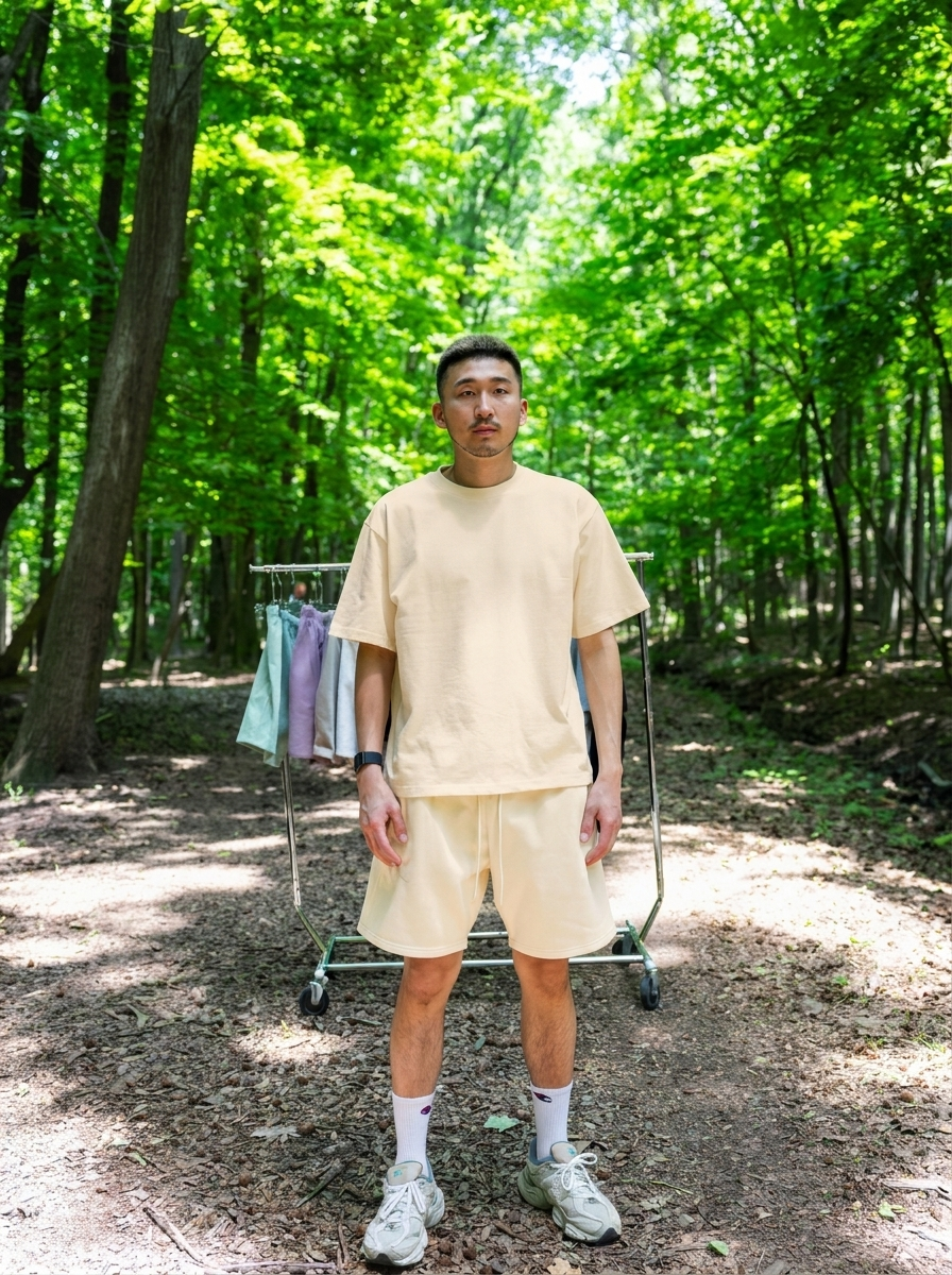 Canvas Terry Shorts - Butter Milk