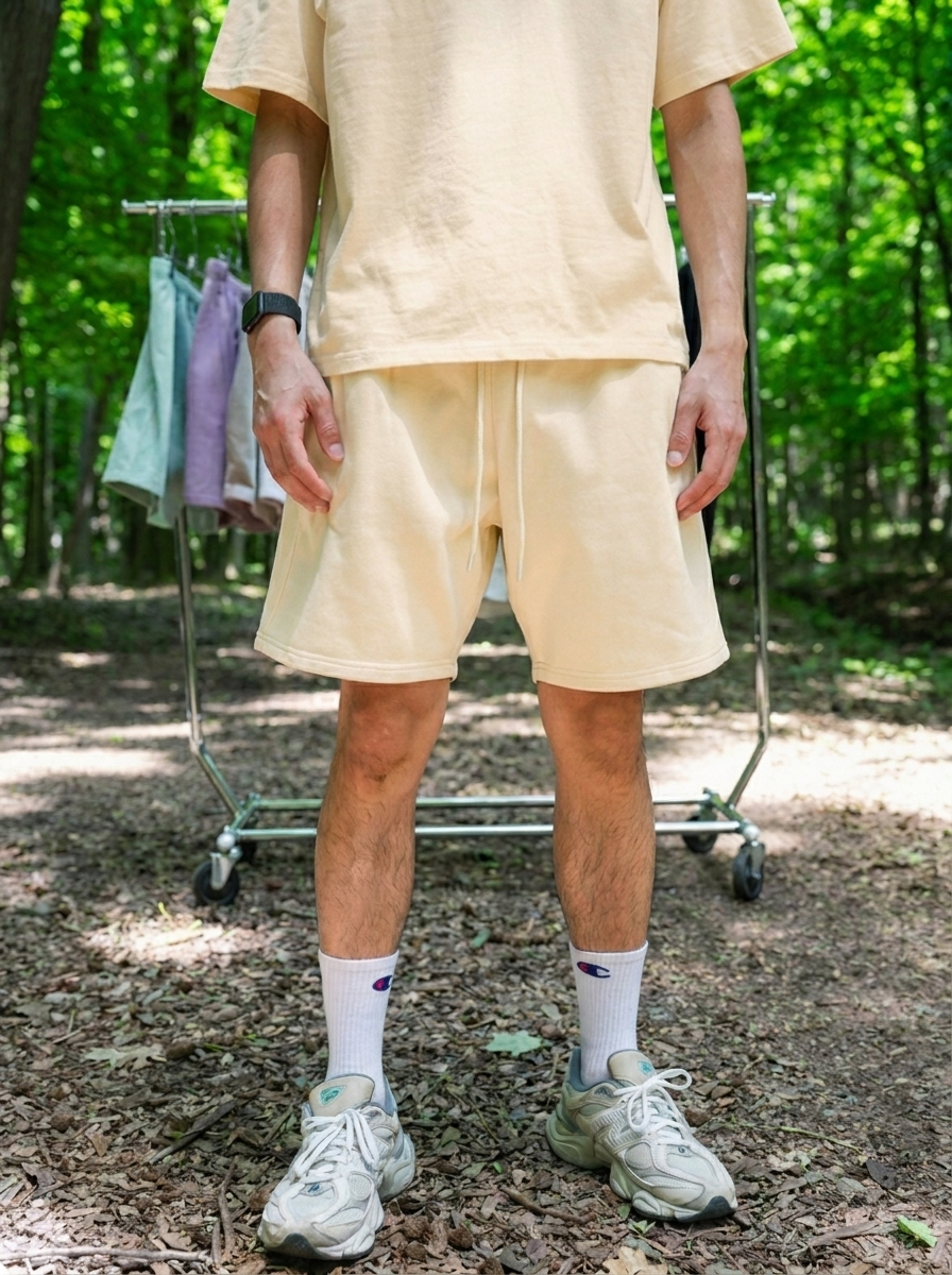 Canvas Terry Shorts - Butter Milk