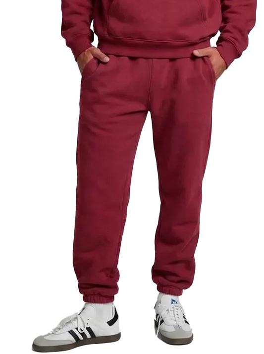 MEN'S Cotton Fleece Joggers - Brick Red