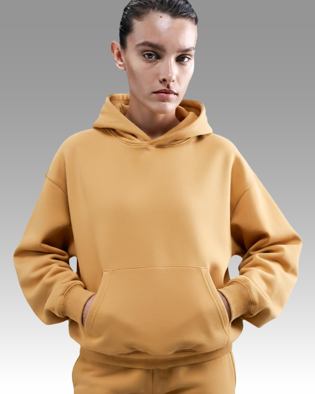 French Terry Hoodie - Camel
