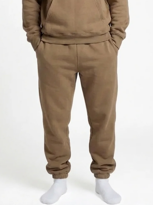 MEN'S Cotton Fleece Joggers - Mocha