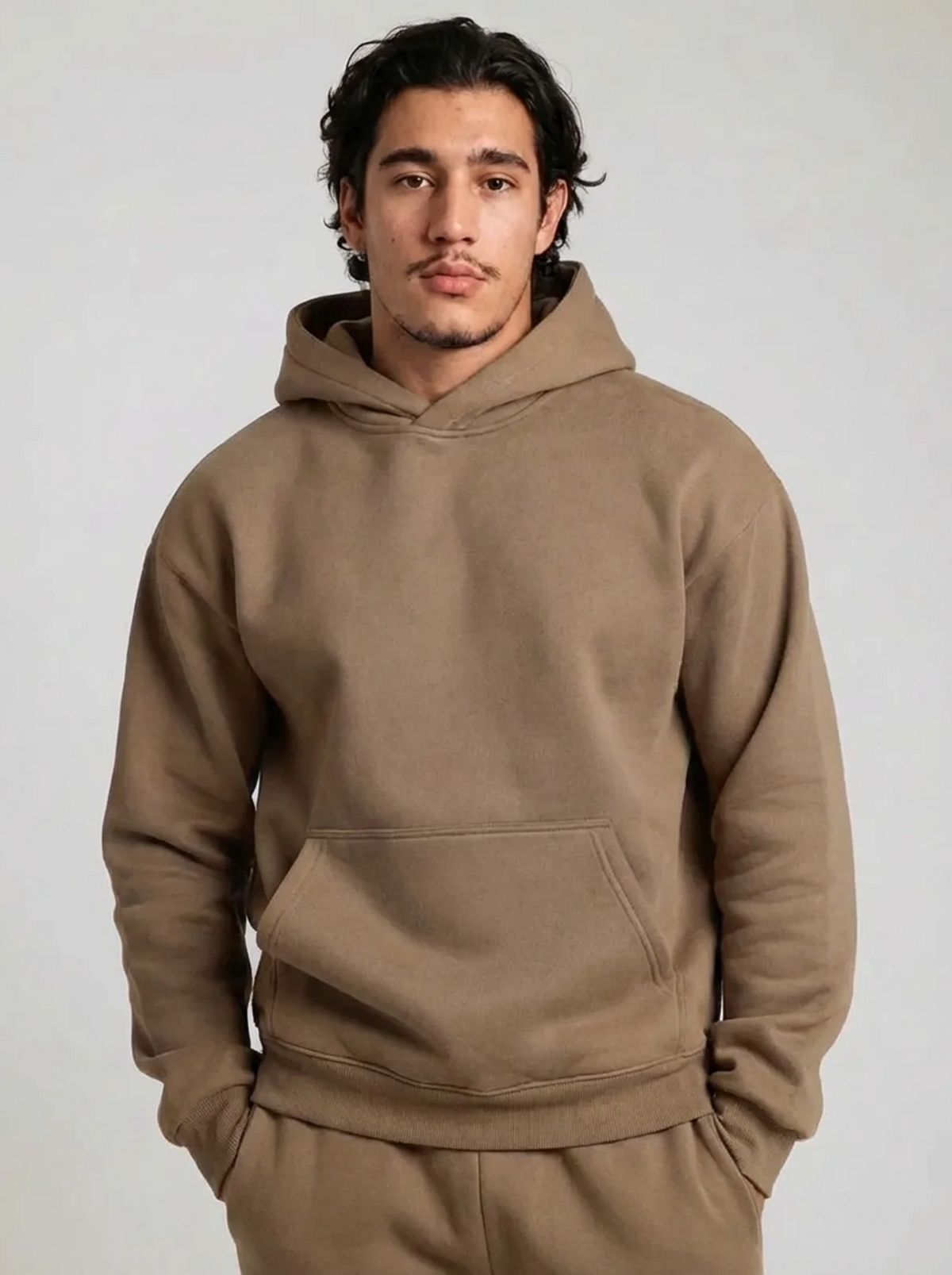 Men's Cotton Fleece Set - Mocha