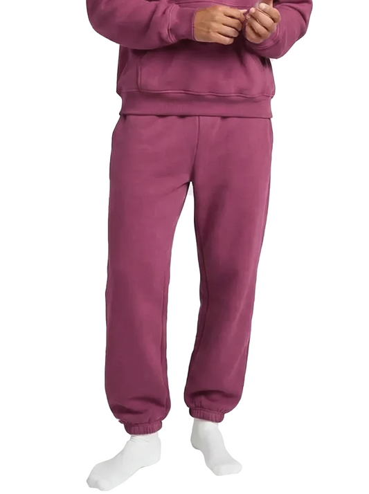 MEN'S Cotton Fleece Joggers - Crimson Red