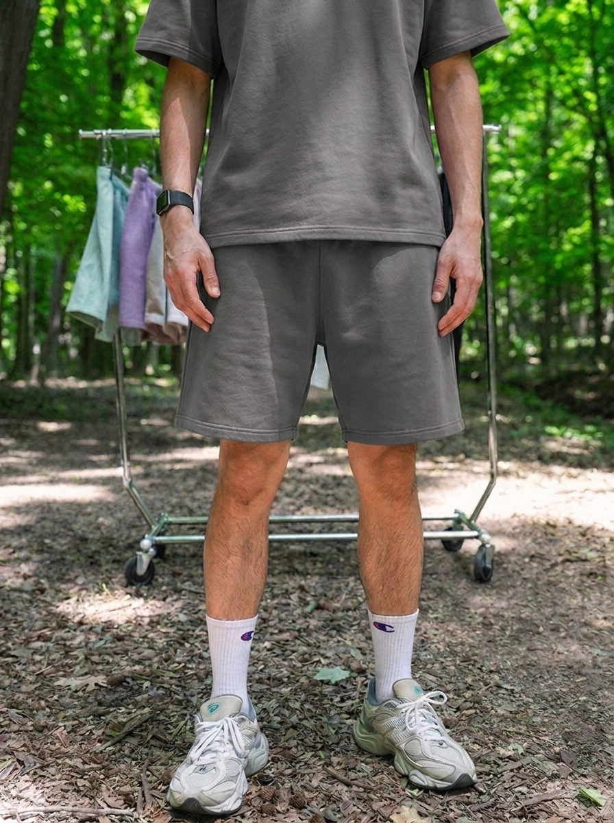 Canvas Terry Shorts - Dark Grey