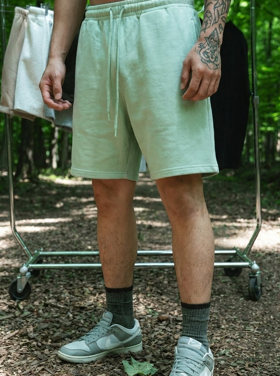 Canvas Terry Shorts - Dusty Mint