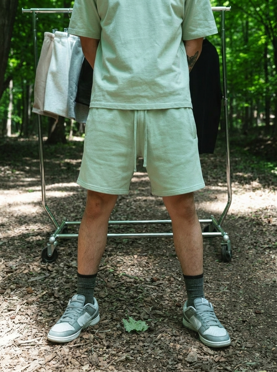 Canvas Terry Shorts - Dusty Mint
