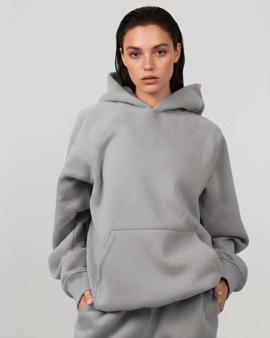 French Terry Hoodie - Dark Grey