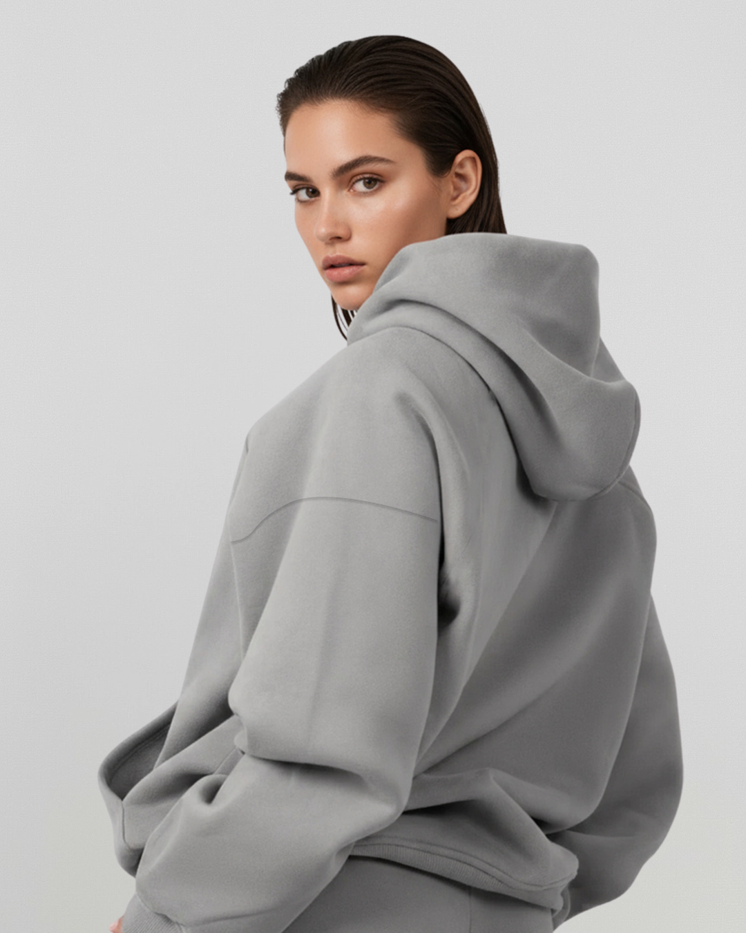 French Terry Hoodie - Dark Grey