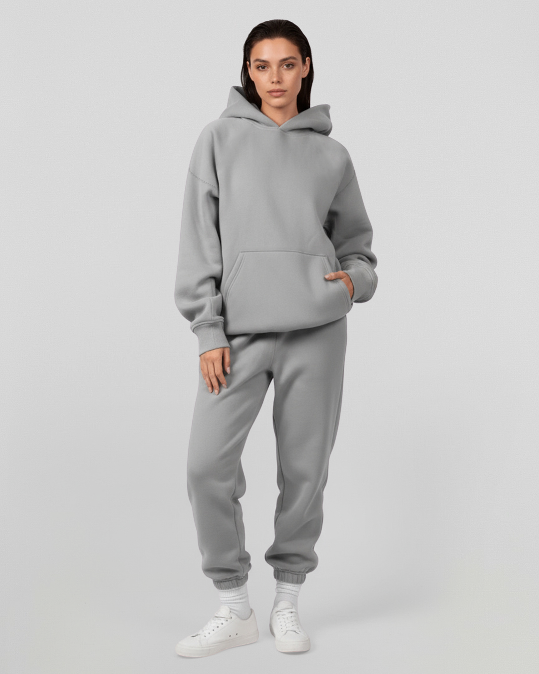 French Terry Hoodie - Dark Grey