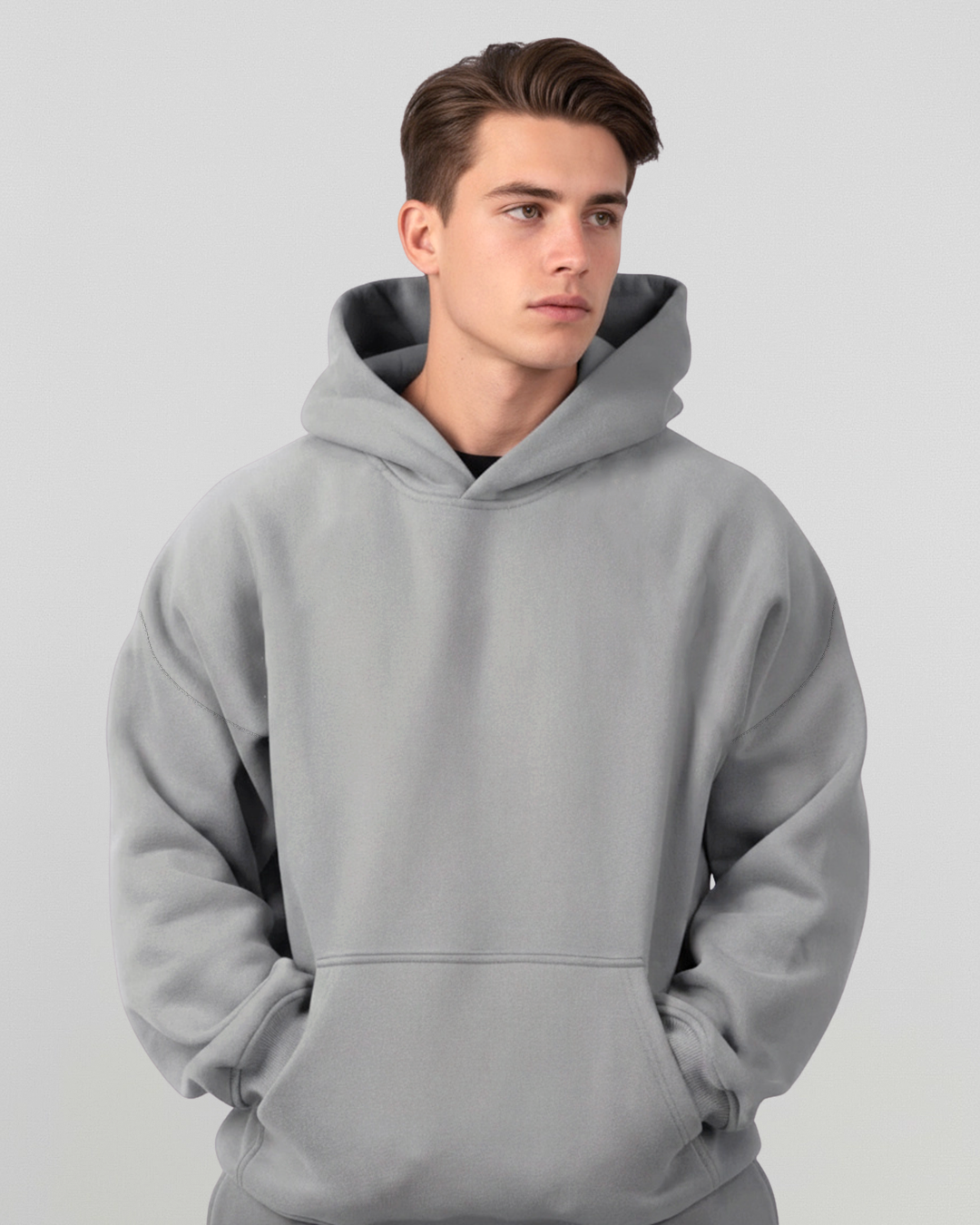 French Terry Hoodie - Dark Grey