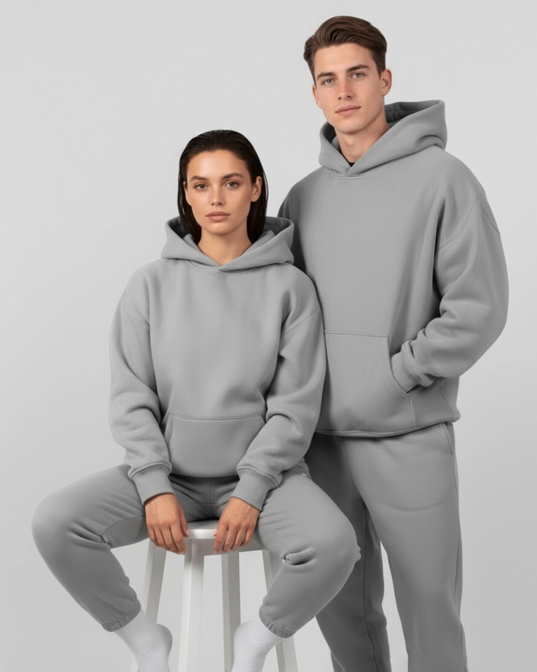 French Terry Hoodie - Dark Grey