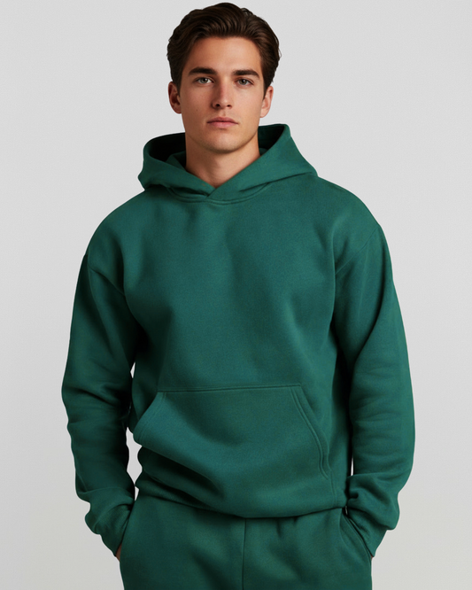 French Terry Hoodie - Hunter Green