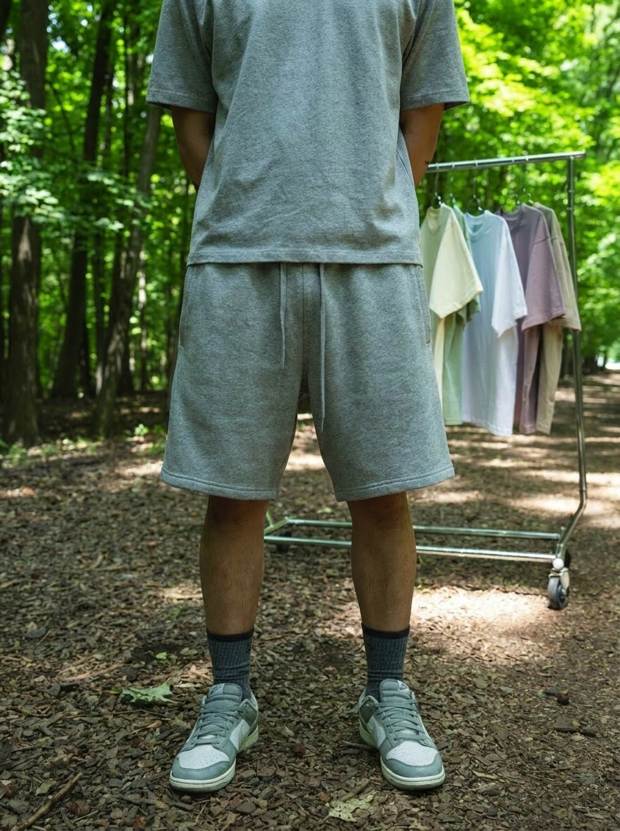 Canvas Terry Shorts - Heather Grey