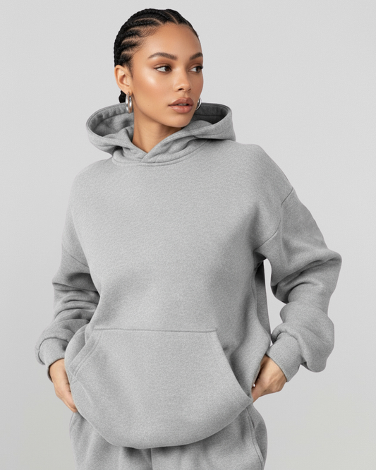 French Terry Hoodie - Heather Gray