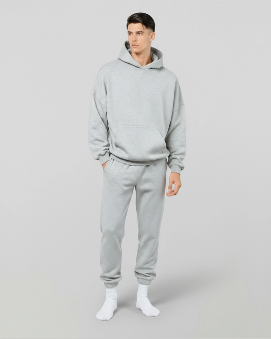 Men's Cotton Fleece Set - Heather Grey
