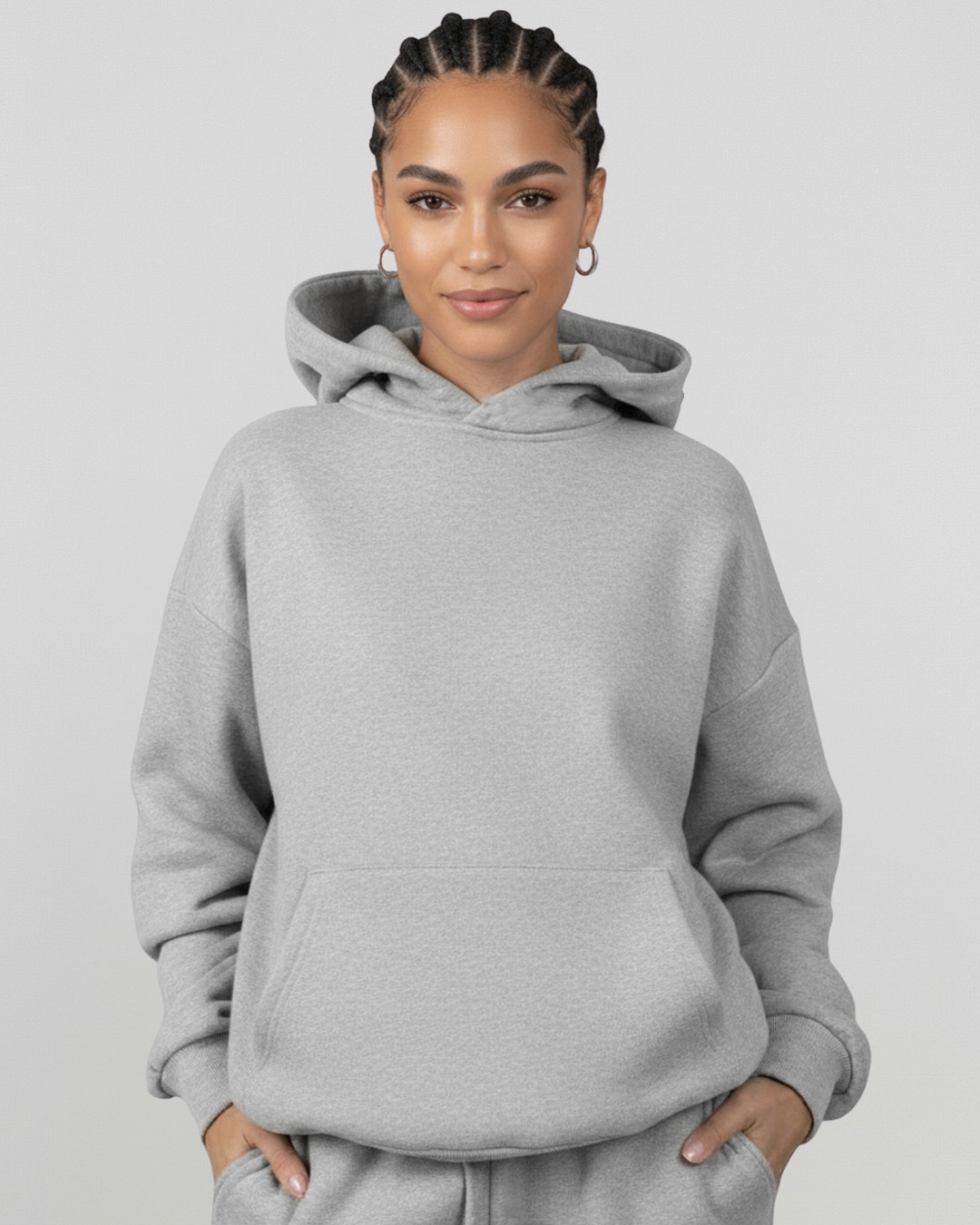 French Terry Hoodie - Heather Gray