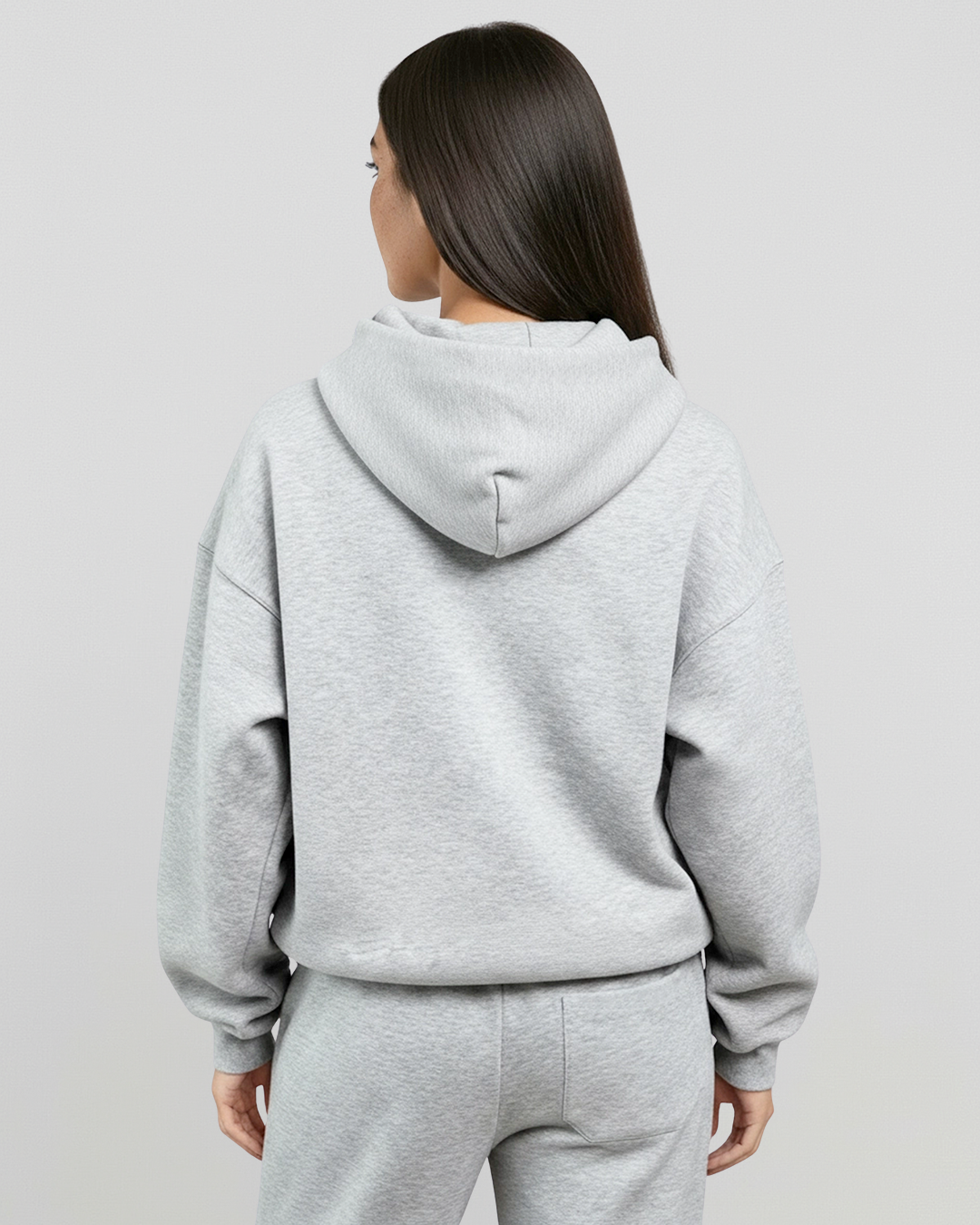 MEN'S Cotton Fleece Hoodie - Heather Grey