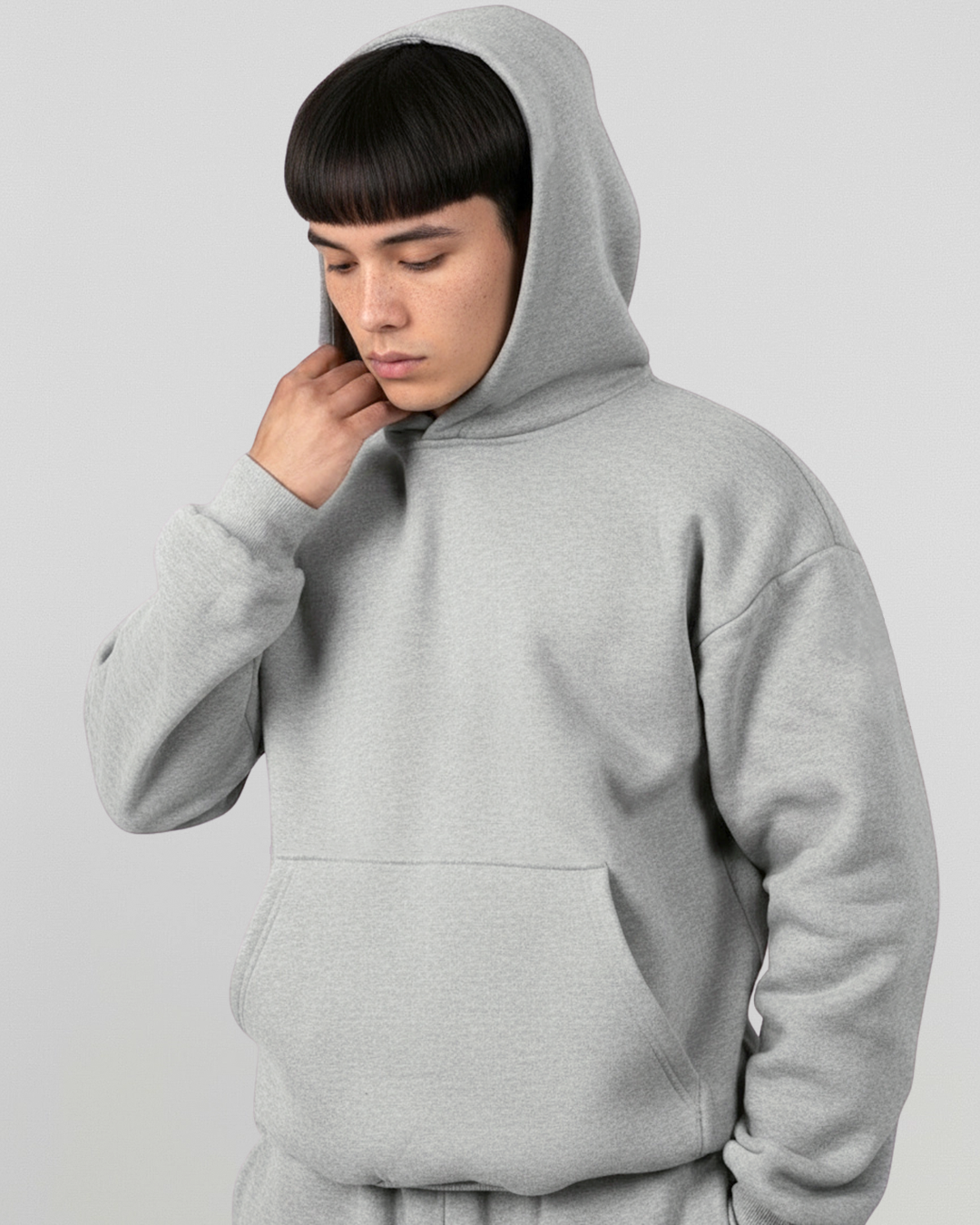 French Terry Hoodie - Heather Gray
