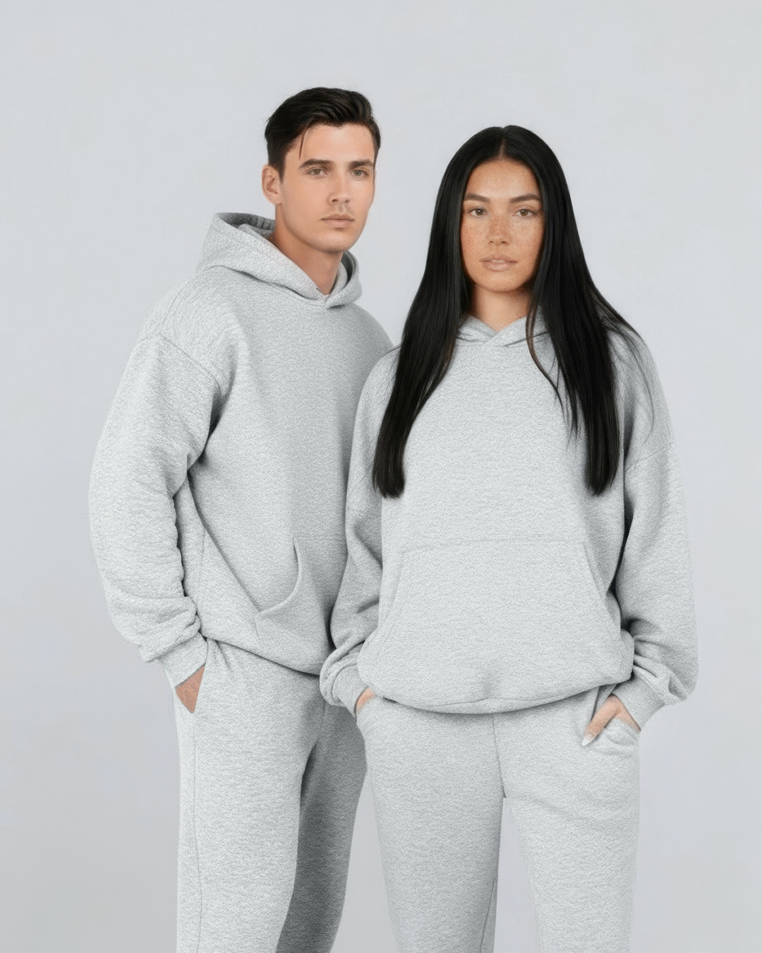 Women's Cotton Fleece Set - Heather Grey