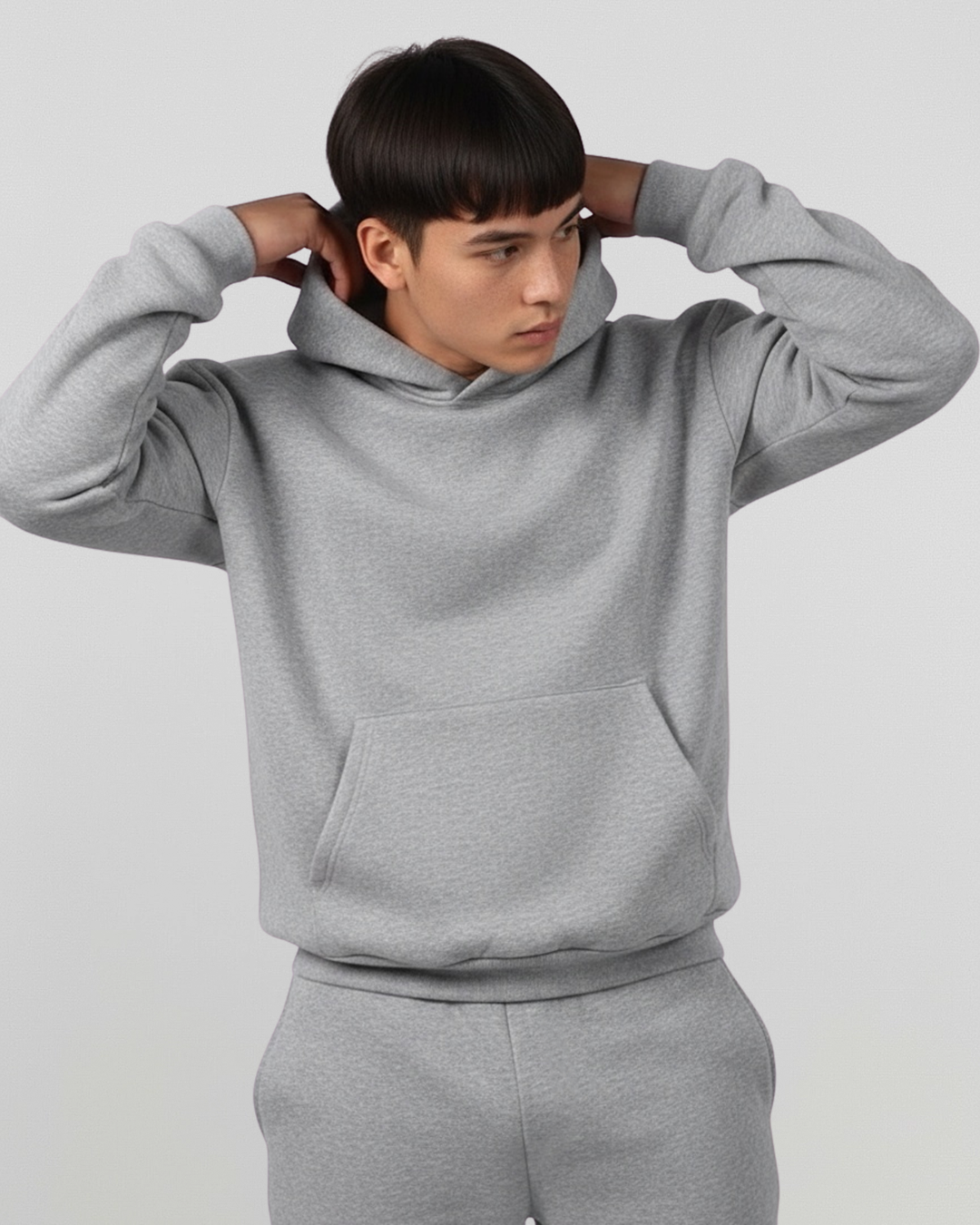 French Terry Hoodie - Heather Gray