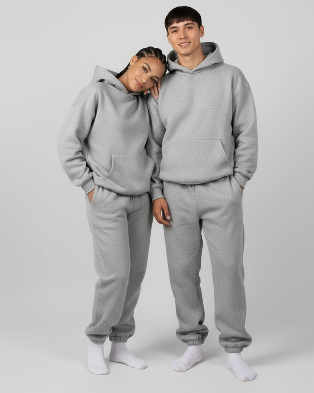 French Terry Hoodie - Heather Gray