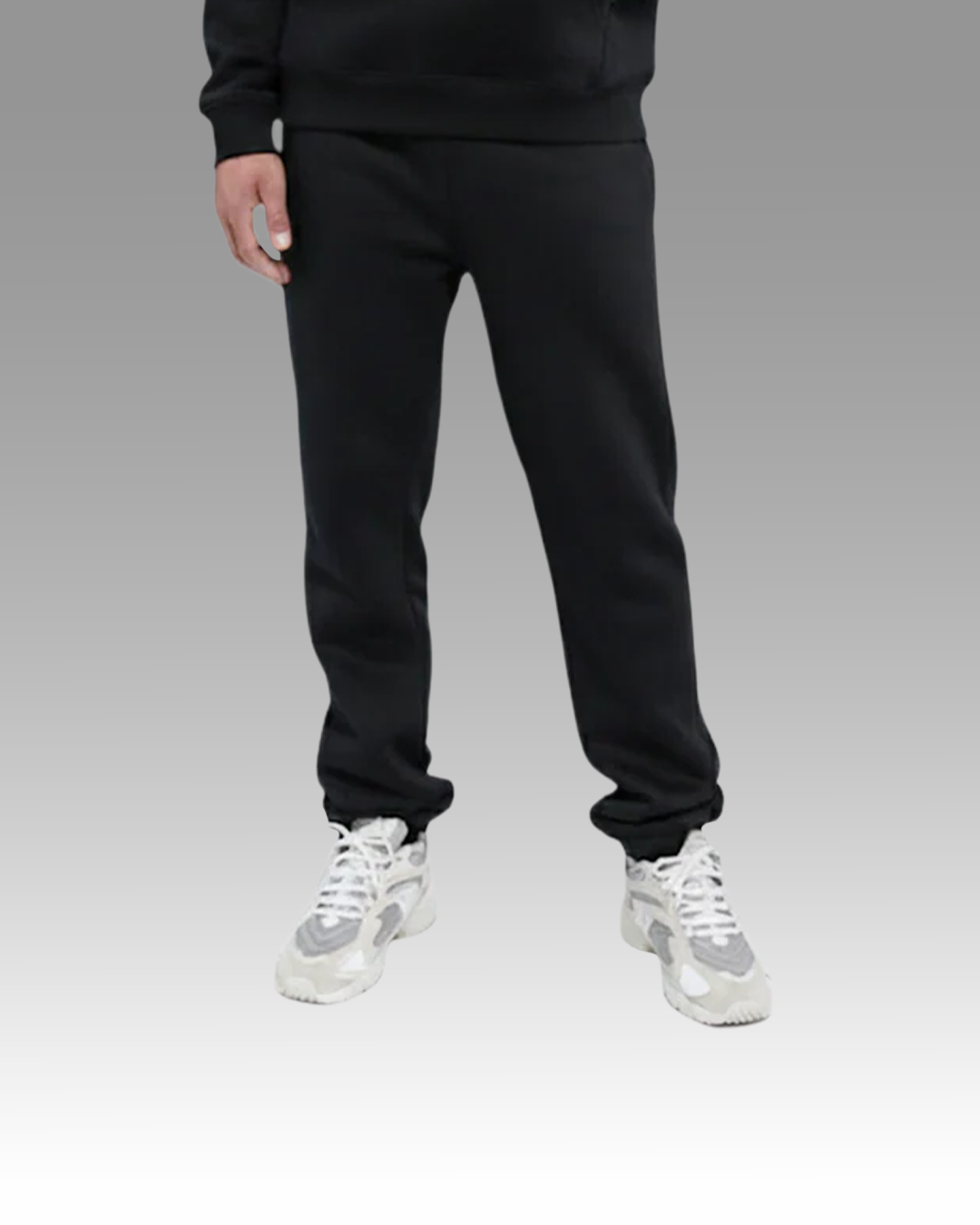 MEN'S Cotton Fleece Joggers - Jet Black