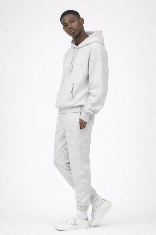 Men's Cotton Fleece Set - Light Oatmeal