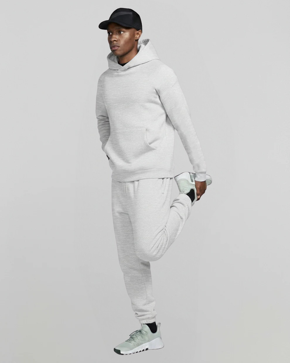 MEN'S Cotton Fleece Hoodie - Light Oatmeal