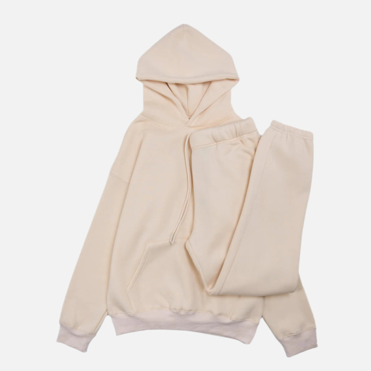 Women's Cotton Fleece Set - Cream