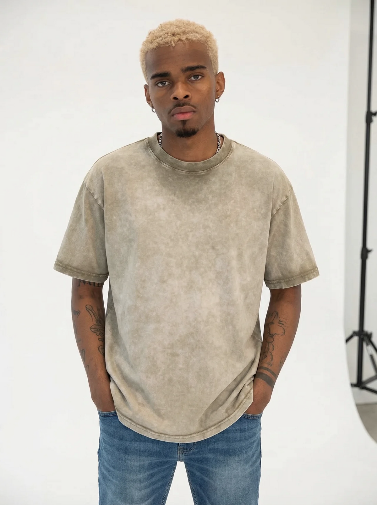 Vintage T Shirt - Mineral Khaki