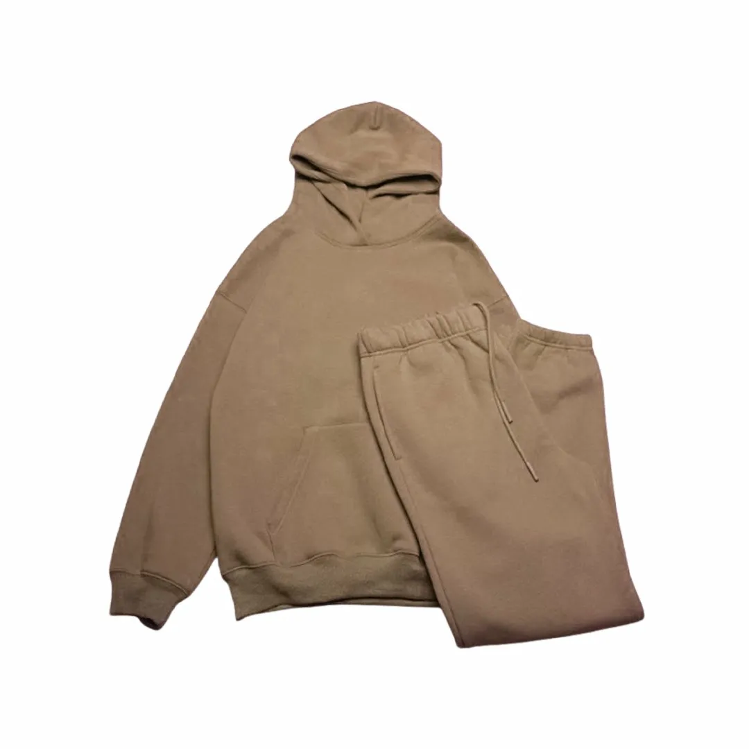 Men's Cotton Fleece Set - Mocha