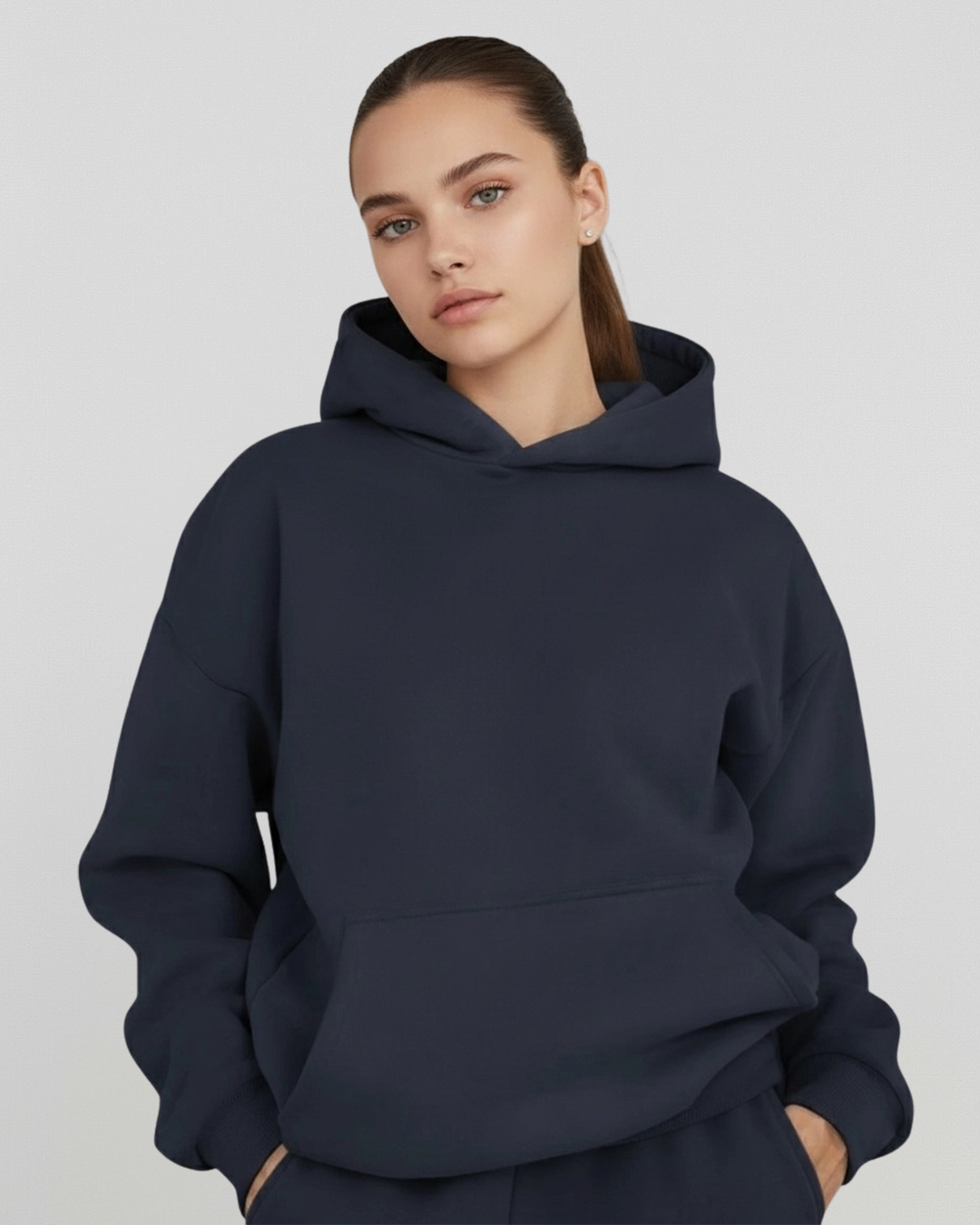 French Terry Hoodie - Navy