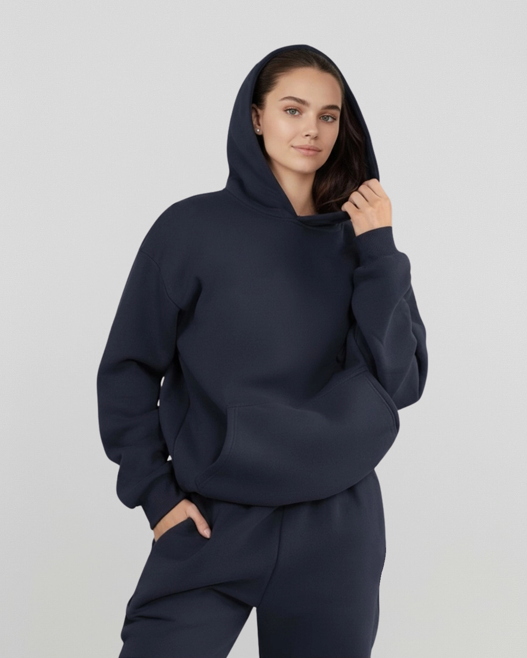 French Terry Hoodie - Navy