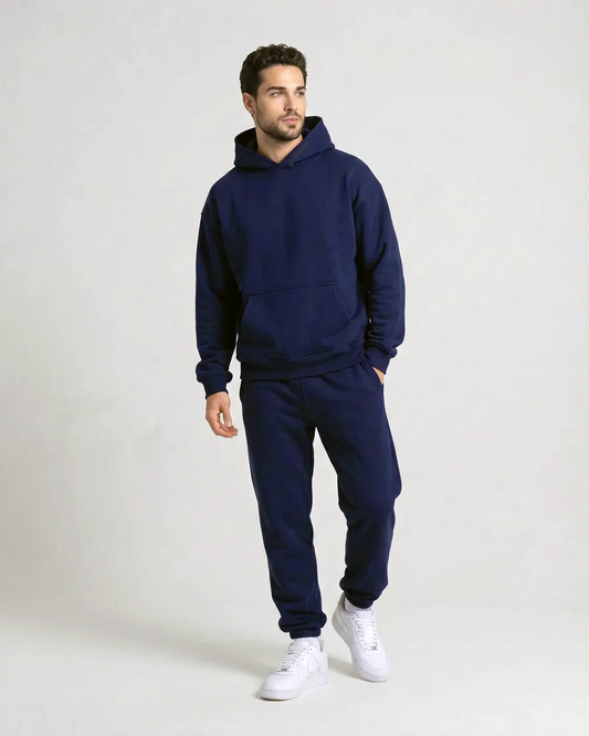 Men's Cotton Fleece Set - Navy