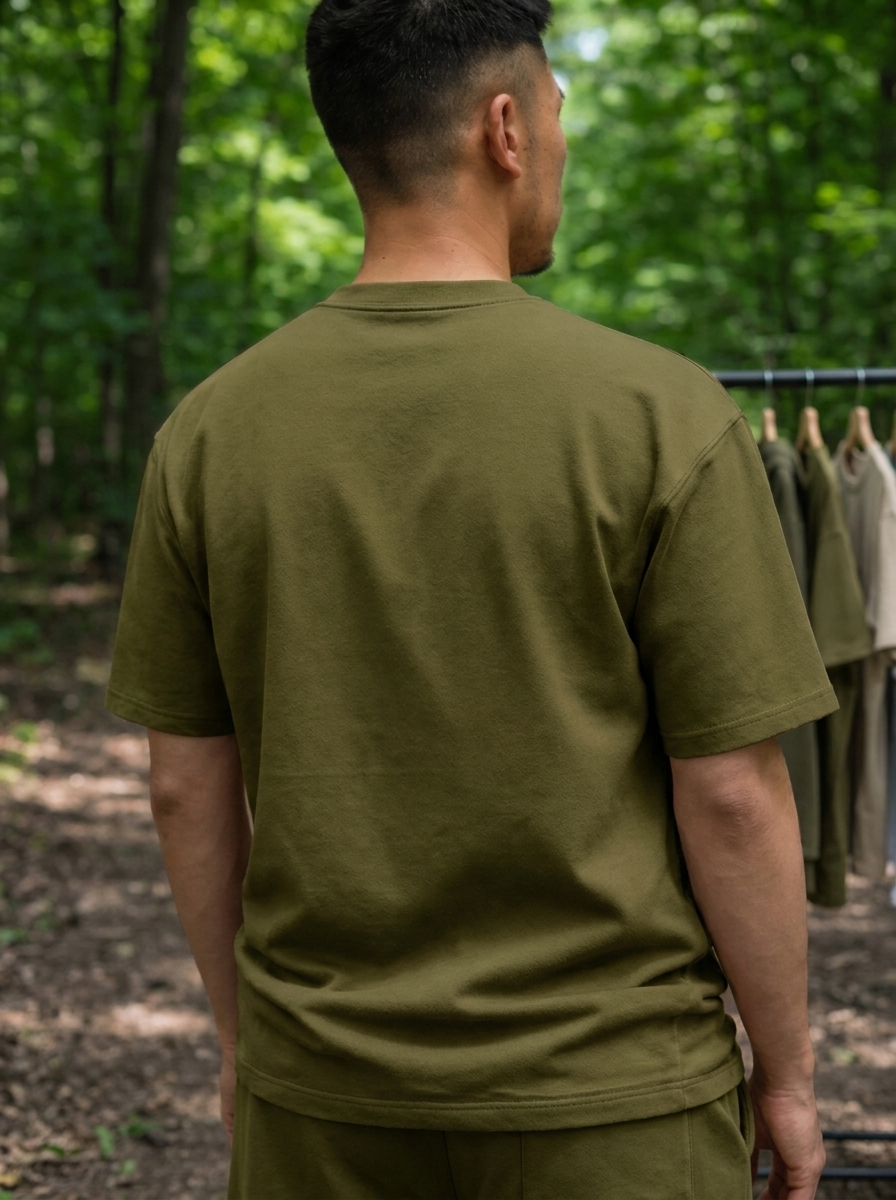 Canvas T Shirt - Olive