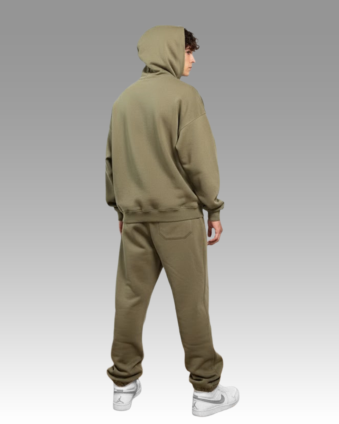 [F.S]  French Terry Set - Olive (Extra Oversized Fit)