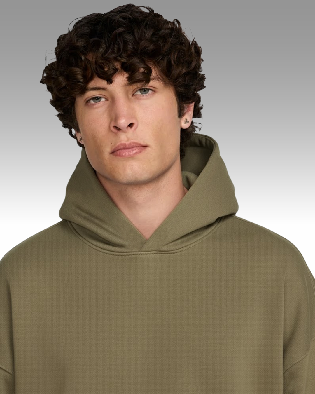 French Terry Hoodie - Olive