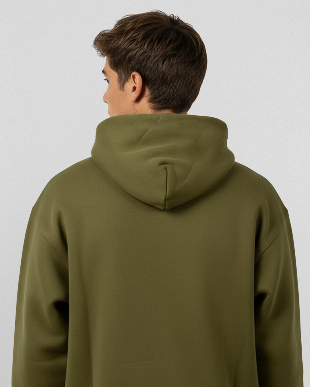 MEN'S Cotton Fleece Hoodie - Olive
