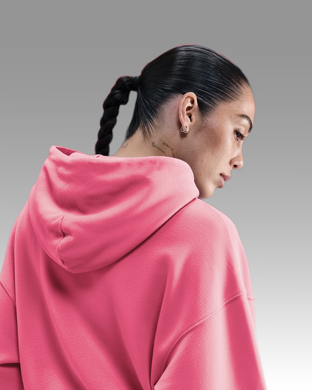 French Terry Hoodie - Pastel Magenta
