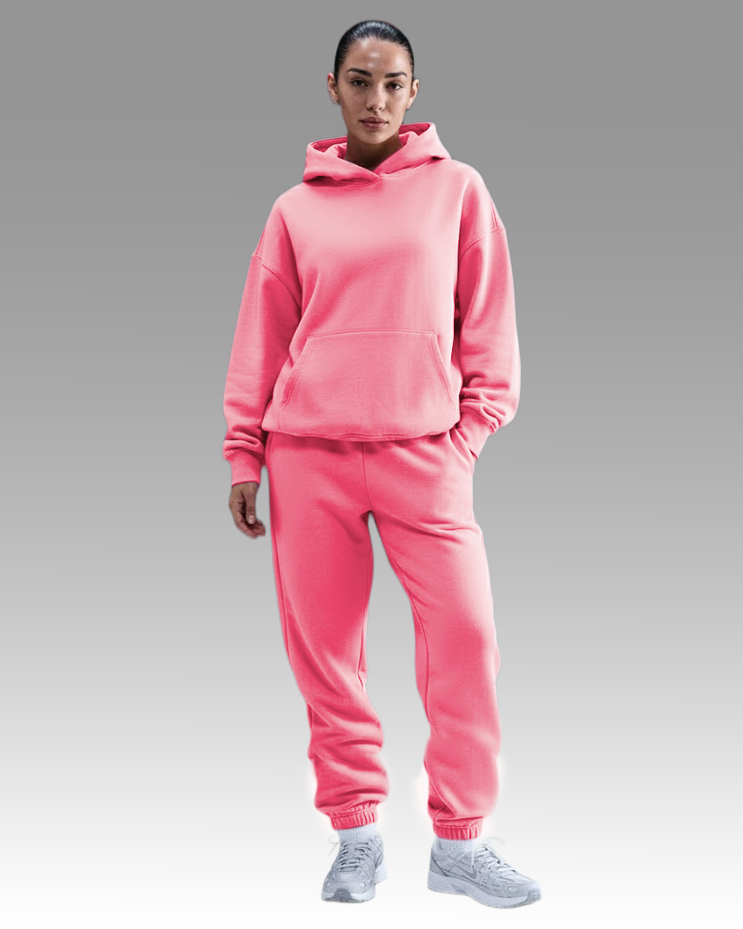 French Terry Hoodie - Pastel Magenta