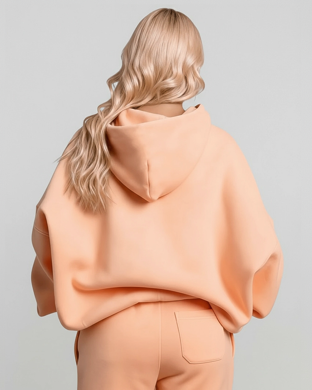 MEN'S Cotton Fleece Hoodie - Peach Fuzz